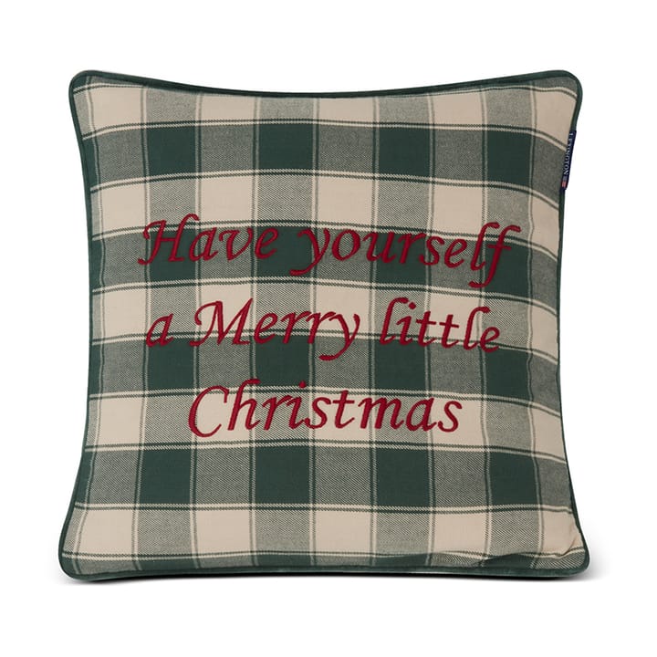 Checked Organic Cotton Flannel kussenhoes 50x50 cm - Merry Little Christmas - Lexington