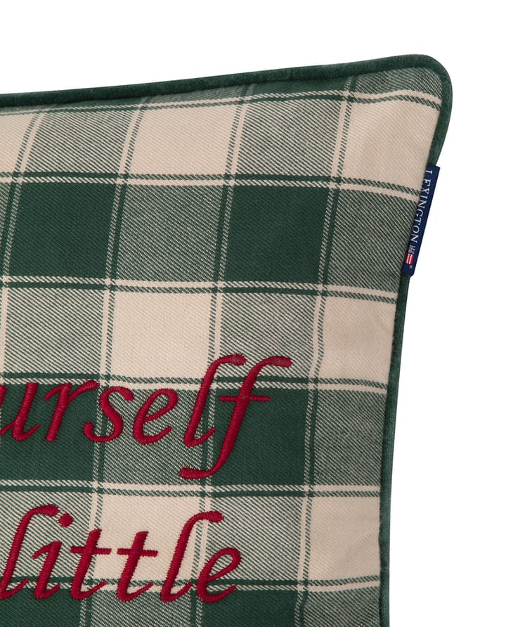 Checked Organic Cotton Flannel kussenhoes 50x50 cm, Merry Little Christmas Lexington