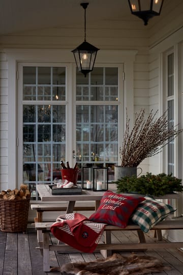 Checked Organic Cotton Flannel kussenhoes 50x50 cm - Merry Little Christmas - Lexington