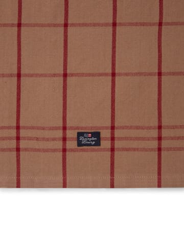 Checked Organic Cotton Oxford keukenhanddoek 50x70 cm - Beige-red - Lexington