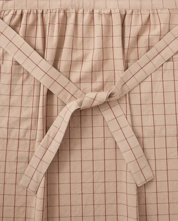 Checked Organic Cotton Oxford schort - Beige-red - Lexington