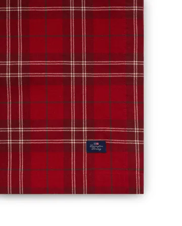 Checked Organic Cotton Oxford tafelkleed 150x250 cm - Red-beige-green - Lexington