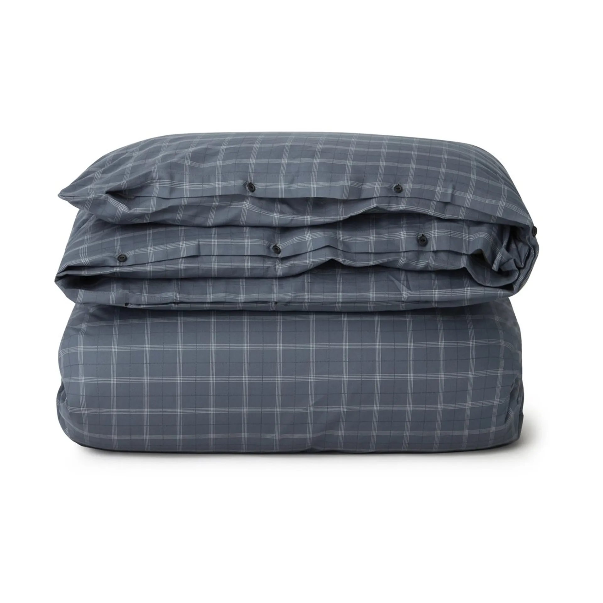 Checked Pinpoint Oxford dekbedovertrek 150x210 cm, Dove Lexington