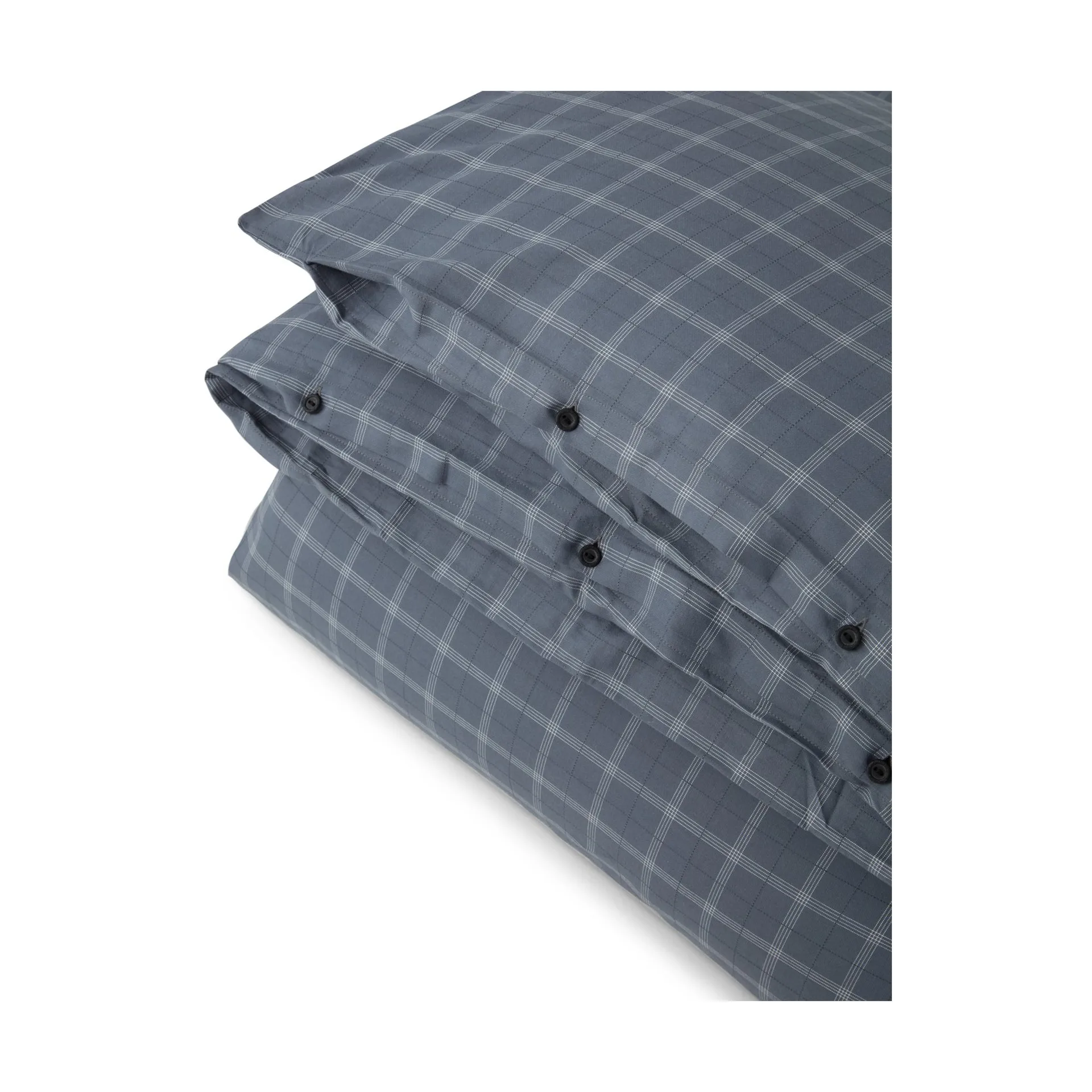 Checked Pinpoint Oxford dekbedovertrek 150x210 cm, Dove Lexington