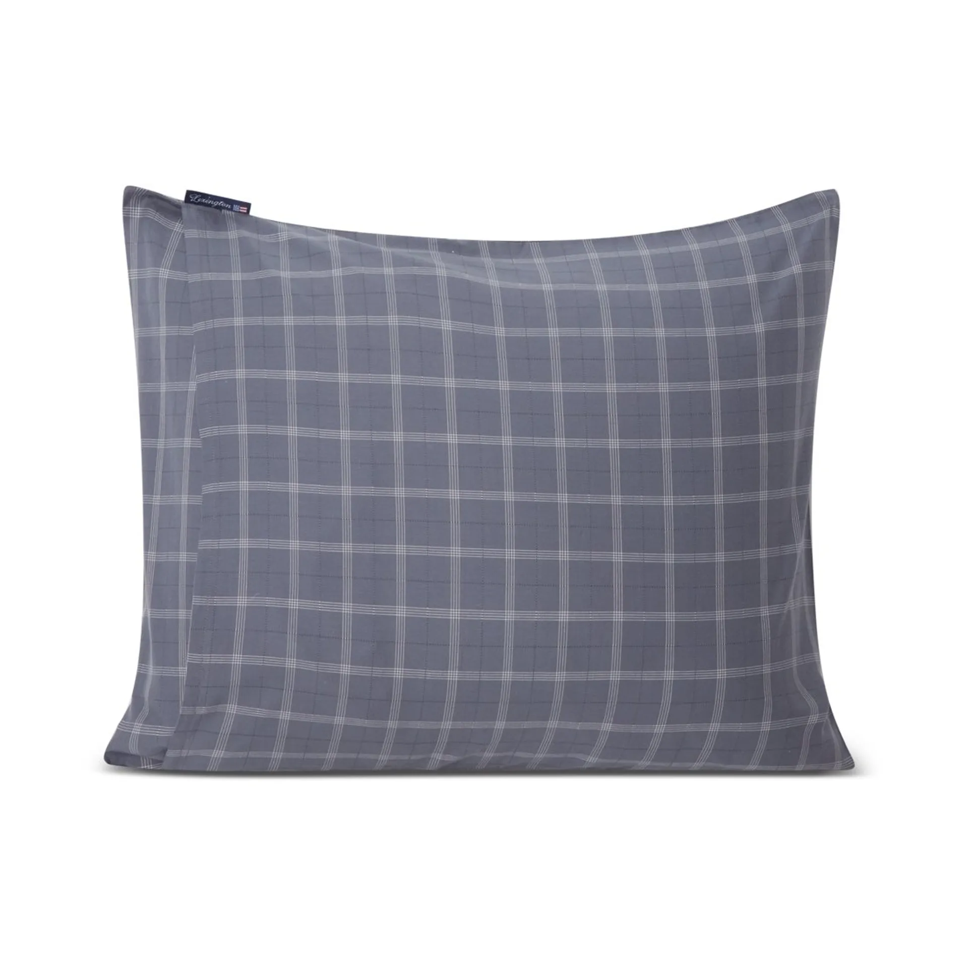 Checked Pinpoint Oxford kussensloop 50x60 cm, Dove Lexington