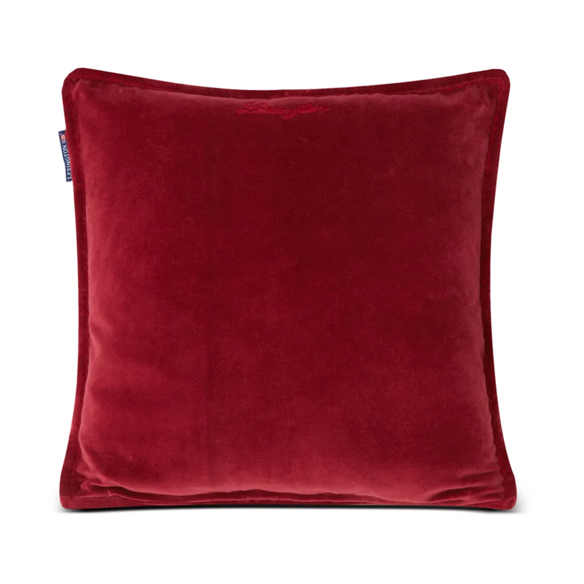 Checked quilted linnen/katoenen kussenhoes 50x50 cm, Green-red-beige Lexington