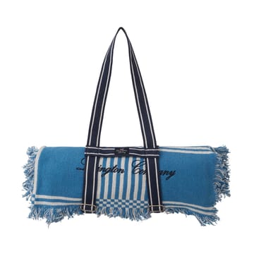 Checked Recycled Cotton picknickdeken 150x150 cm - Blue - Lexington