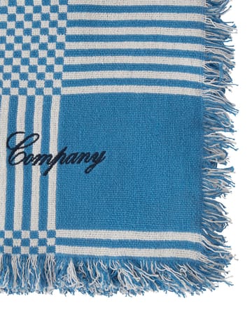 Checked Recycled Cotton picknickdeken 150x150 cm - Blue - Lexington