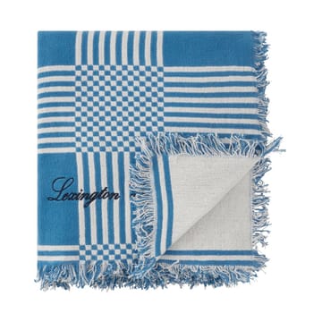 Checked Recycled Cotton picknickdeken 150x150 cm - Blue - Lexington