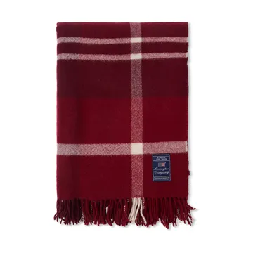 Checked Recycled plaid 130x170 cm - Rood-wit - Lexington