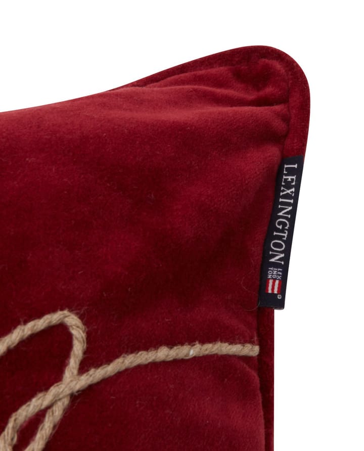 Christmas Organic Cotton Velvet kussen 30x50 cm, Red Lexington