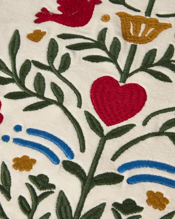 Christmas Tree velvet kussenhoes - Light beige-multi, 50x50 cm - Lexington