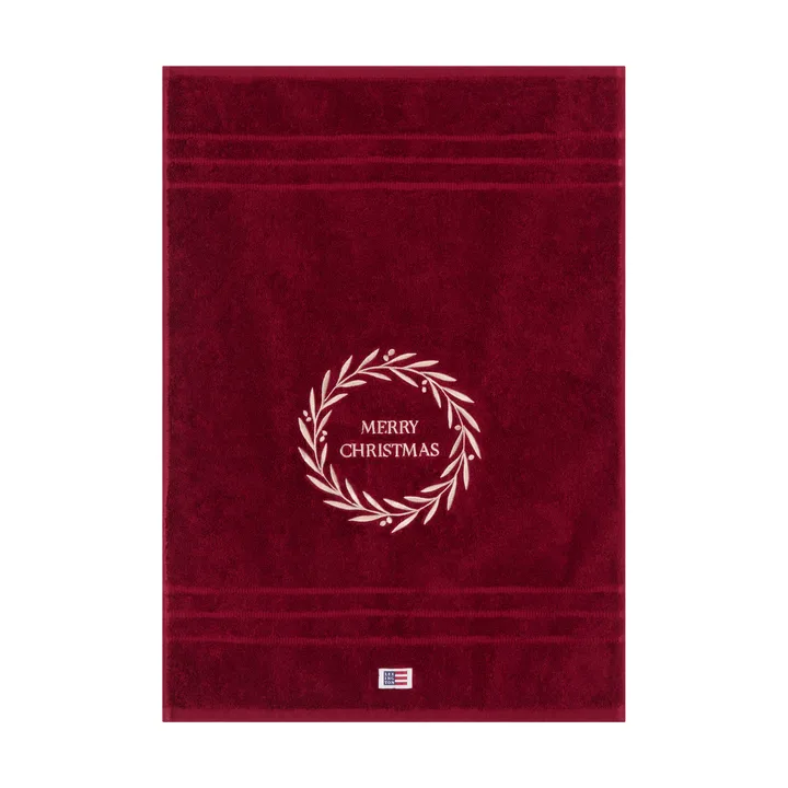 Christmas Wreath handdoek - Wine, 50x70 cm - Lexington