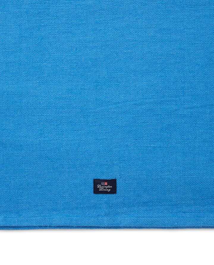 Cotton Jute Runner with Side Stripes 50x250 cm - Blauw-wit - Lexington