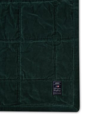 Cotton Velvet quilted sprei 160x240 cm - Green - Lexington