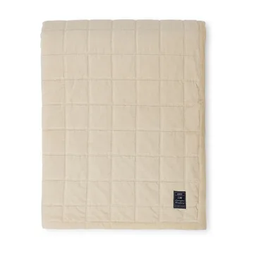 Cotton Velvet quilted sprei 160x240 cm - Light beige - Lexington