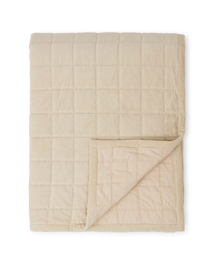 Cotton Velvet quilted sprei 160x240 cm - Light beige - Lexington