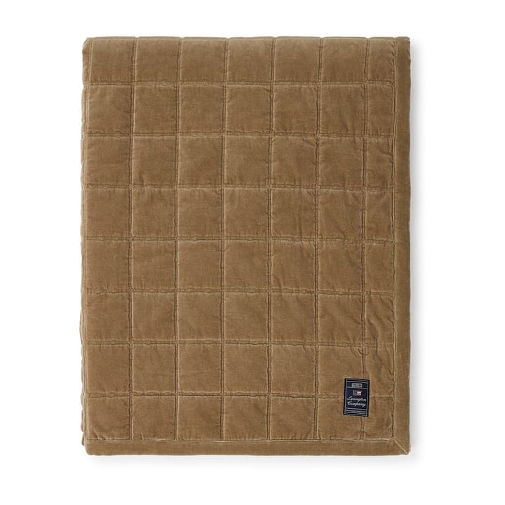 Cotton Velvet quilted sprei 160x240 cm, Walnut Lexington