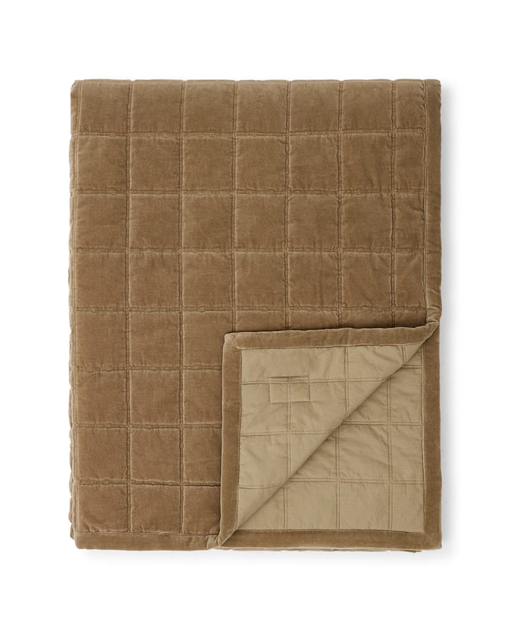 Cotton Velvet quilted sprei 160x240 cm, Walnut Lexington