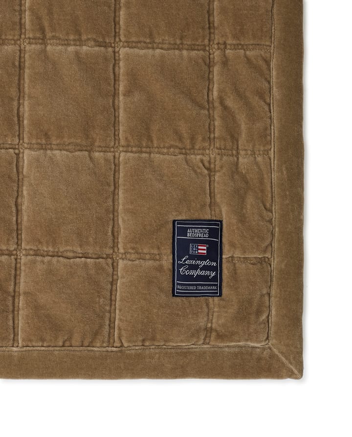 Cotton Velvet quilted sprei 160x240 cm, Walnut Lexington