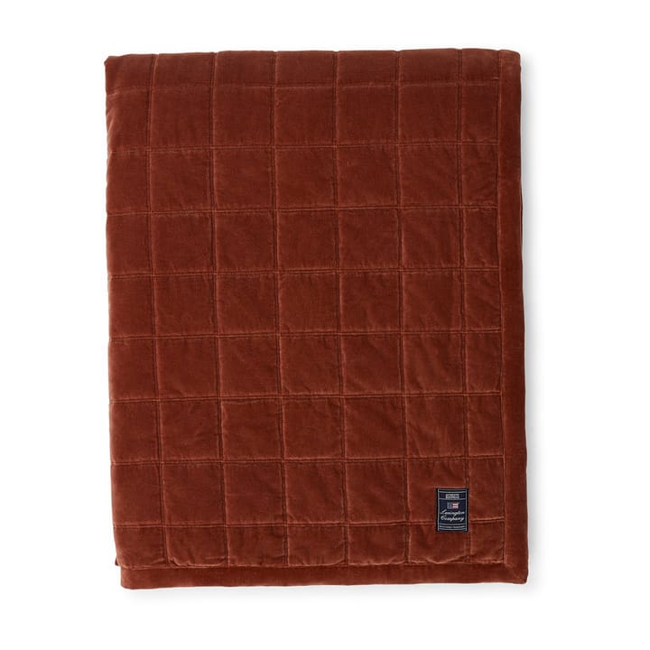 Cotton Velvet quilted sprei 240x260 cm, Rustic Brown Lexington
