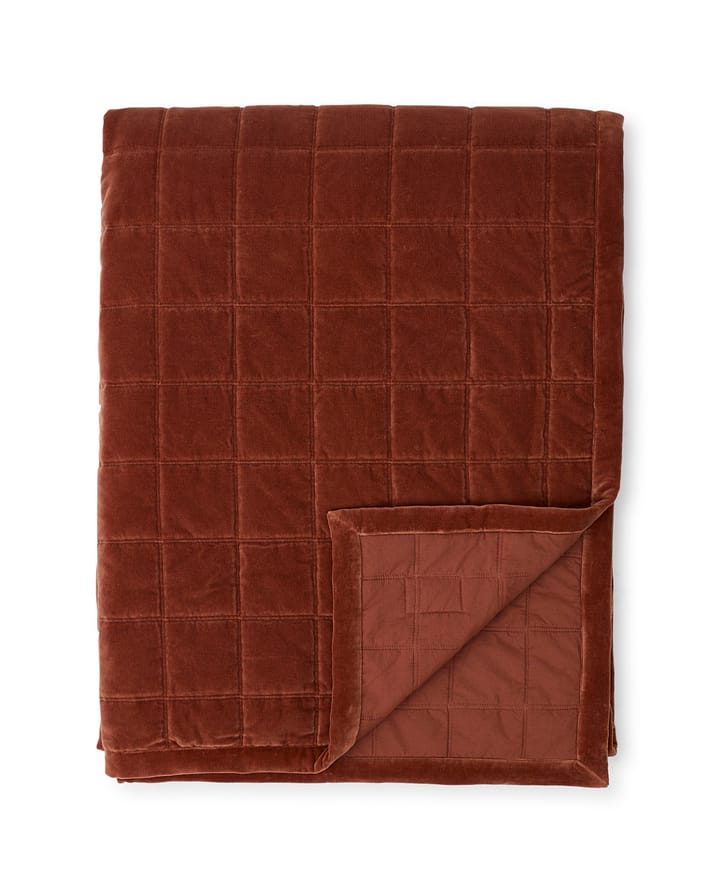 Cotton Velvet quilted sprei 240x260 cm, Rustic Brown Lexington