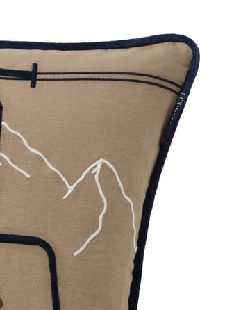 Dog lift eko. katoen twill kussensloop 50x50 cm - Beige-white - Lexington