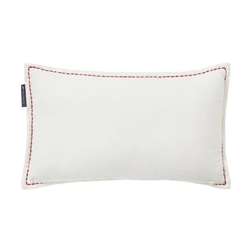 Dog sleigh ekologisch fluweel katoen kussen 30x50 cm - White - Lexington
