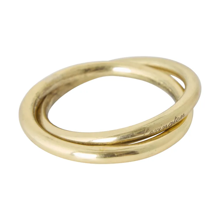 Double ring messing servetring - Gold, Ø4 cm - Lexington