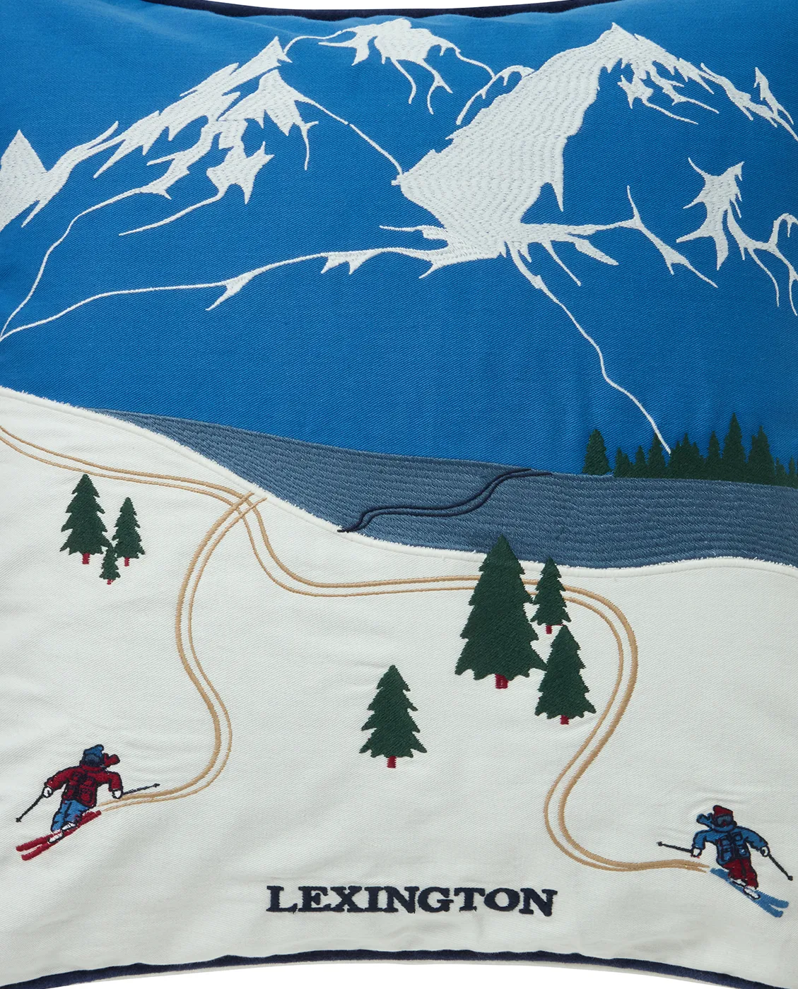 Down hill eko. katoen twill kussensloop 50x50 cm, Blue-White Lexington