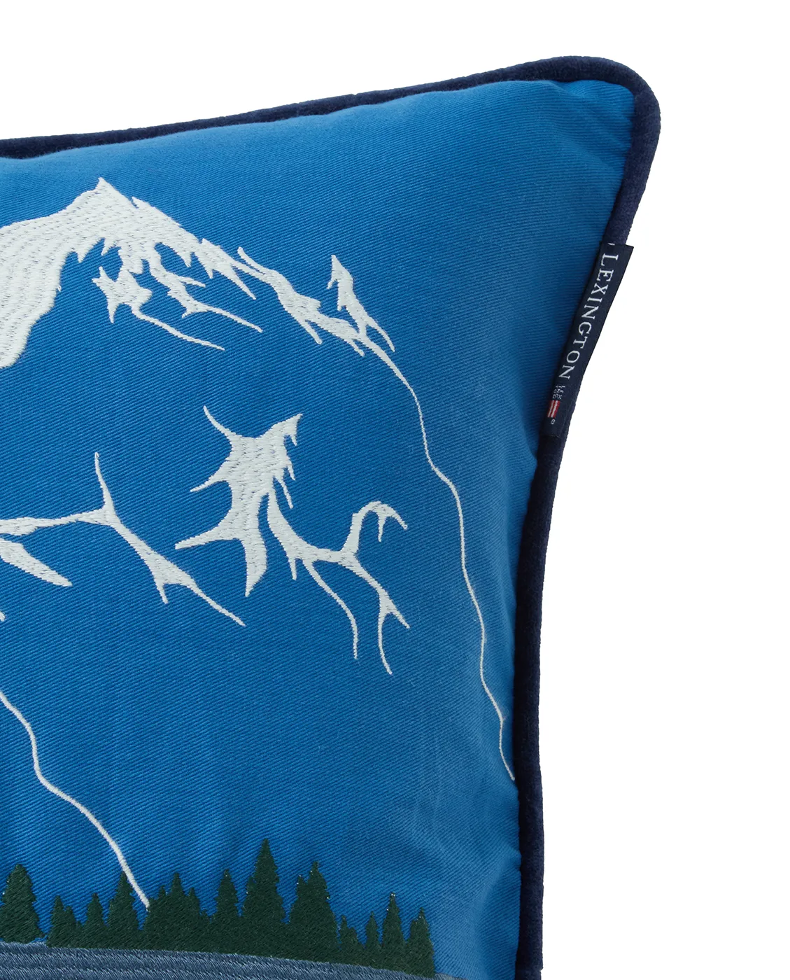 Down hill eko. katoen twill kussensloop 50x50 cm, Blue-White Lexington