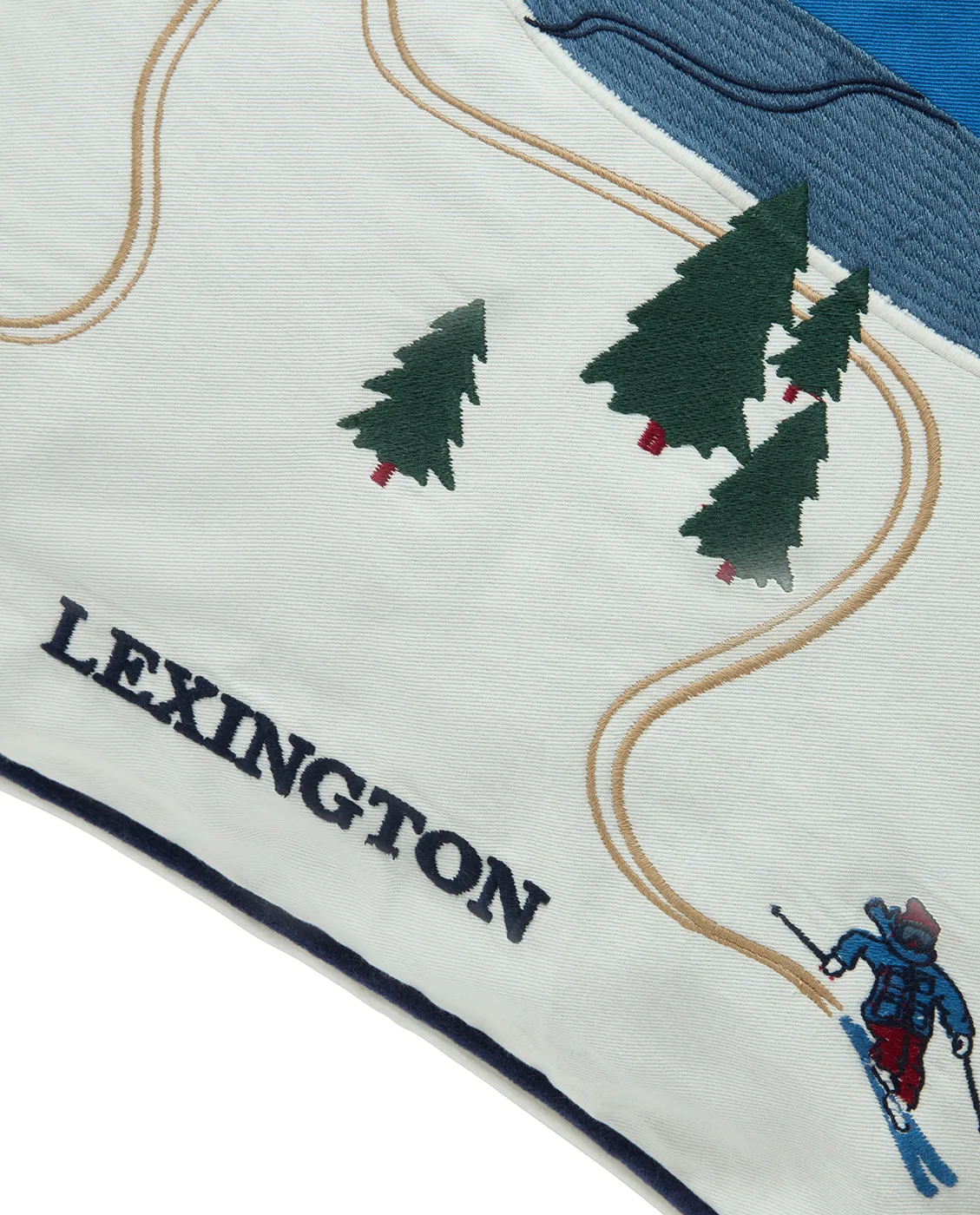 Down hill eko. katoen twill kussensloop 50x50 cm, Blue-White Lexington