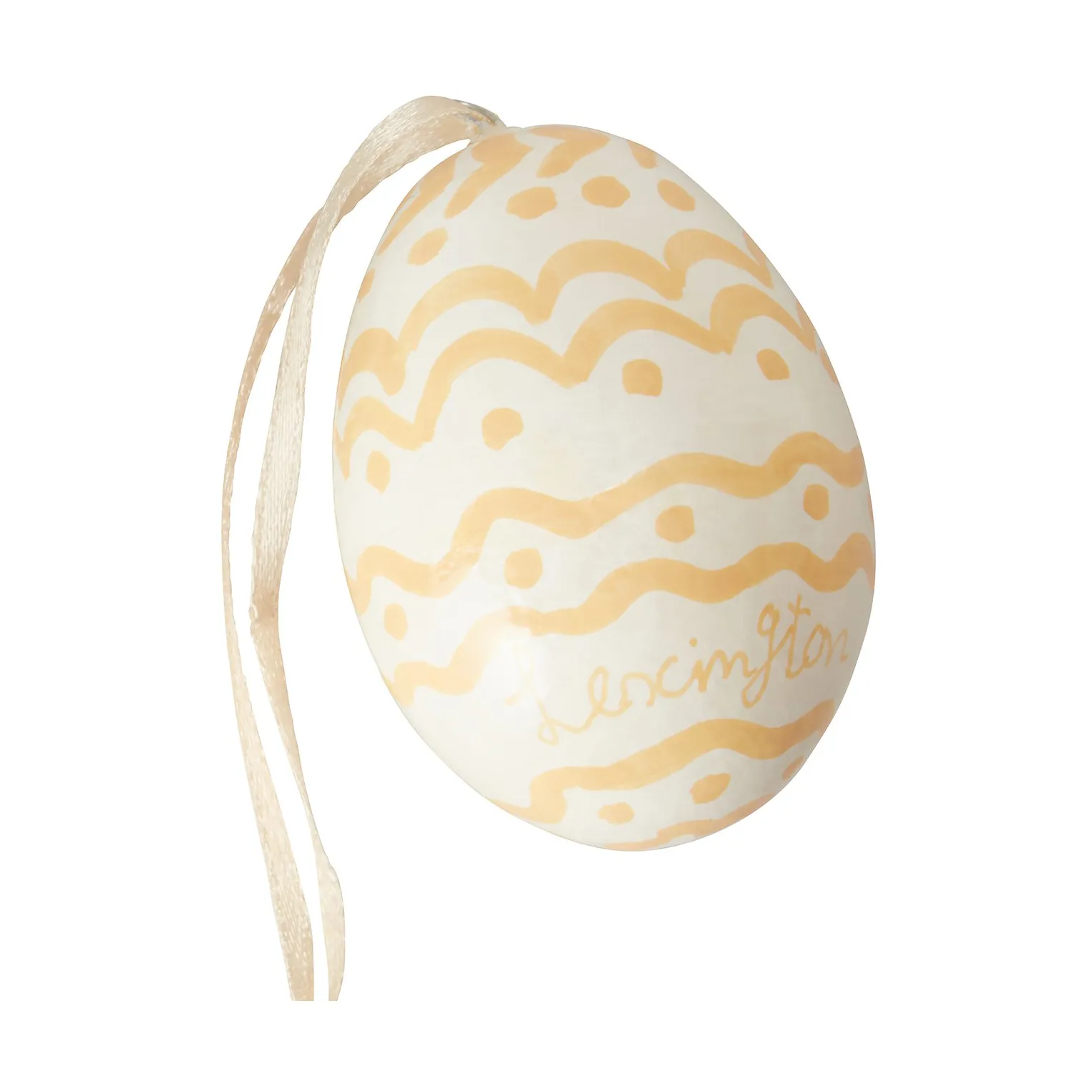 Easter Eggs in Papier Maché  paashanger 2-pack, Green-yellow Lexington