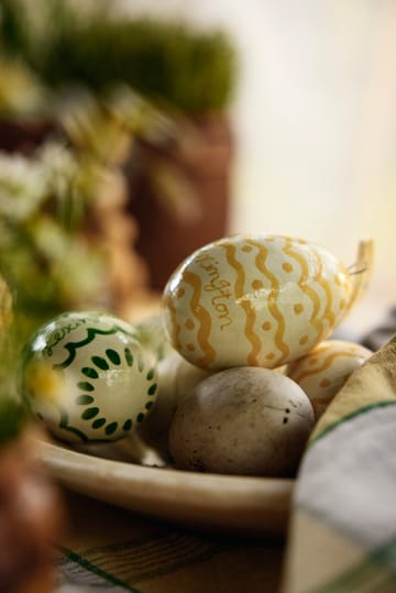 Easter Eggs in Papier Maché  paashanger 2-pack - Green-yellow - Lexington
