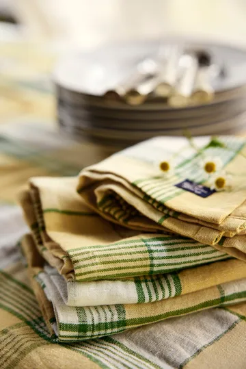Easter Linen/Cotton tafelkleed 150x250 cm - Yellow-green - Lexington