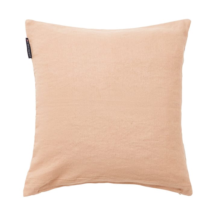 Emboidery Striped Linen/Cotton kussensloop 50x50 cm, Beige-white Lexington