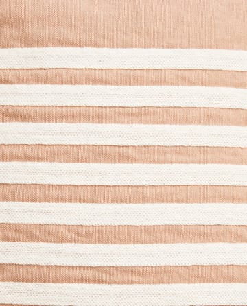 Emboidery Striped Linen/Cotton kussensloop 50x50 cm - Beige-white - Lexington