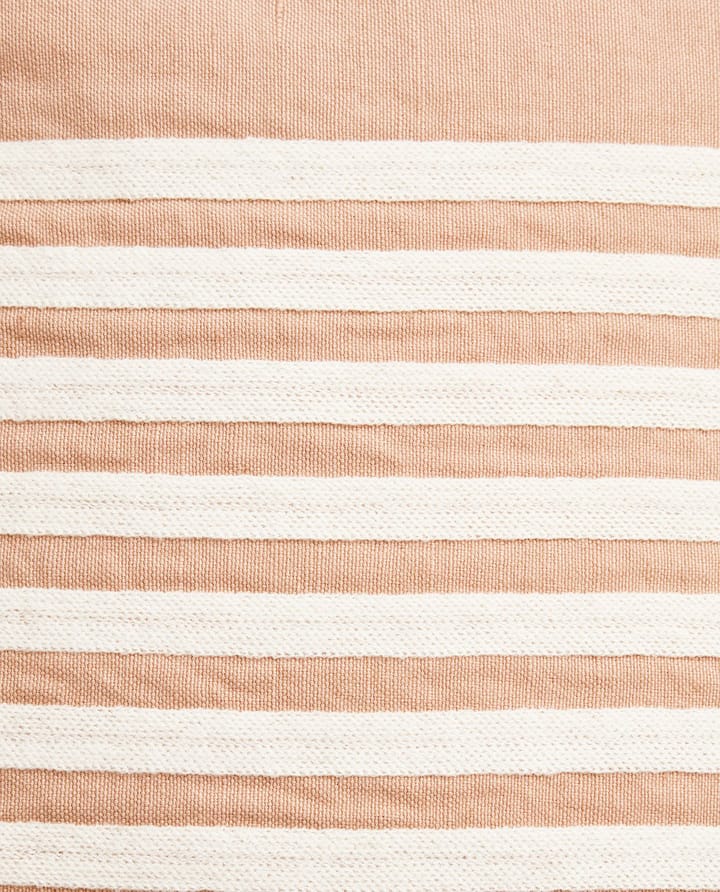 Emboidery Striped Linen/Cotton kussensloop 50x50 cm, Beige-white Lexington