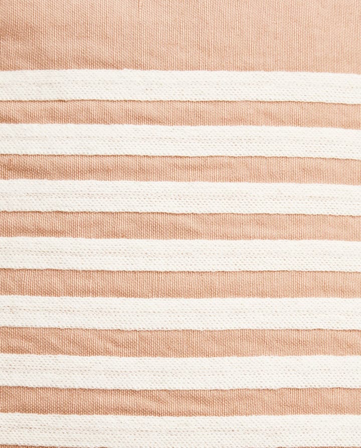 Emboidery Striped Linen/Cotton kussensloop 50x50 cm - Beige-white - Lexington