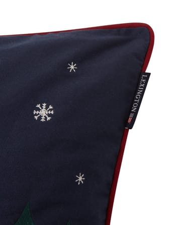 Evening Skis Org Cotton Twill kussenhoes 50x50 cm - Dark blue-white multi - Lexington