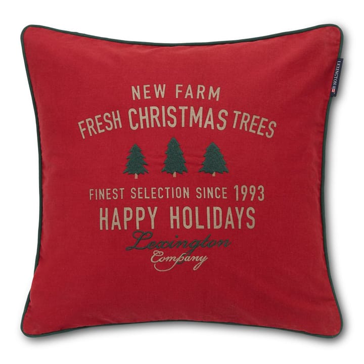 Farm Christmas Trees kussenhoes 50x50 cm - Rood - Lexington