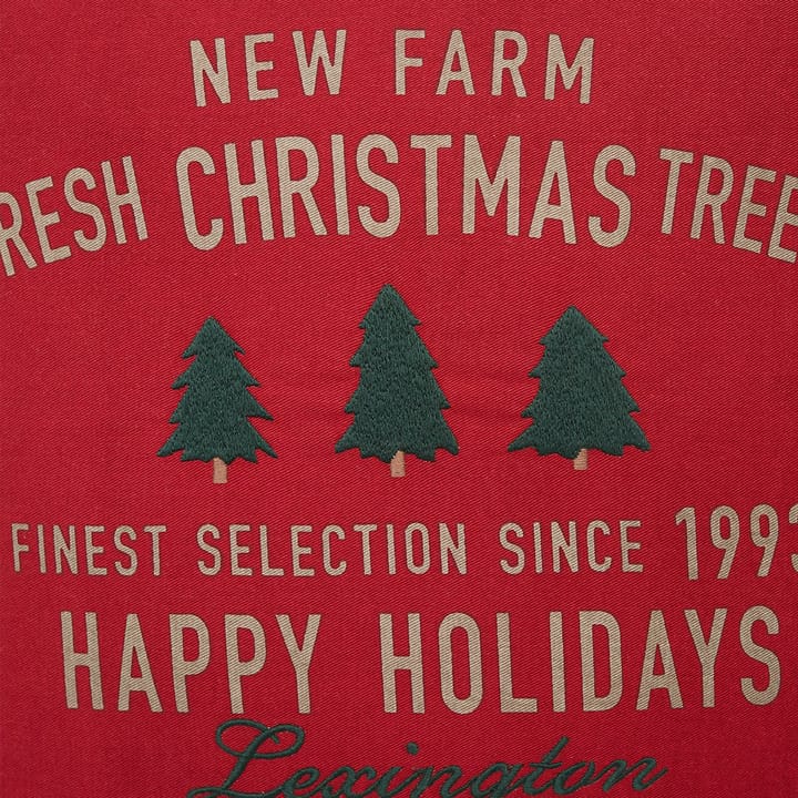 Farm Christmas Trees kussenhoes 50x50 cm - Rood - Lexington