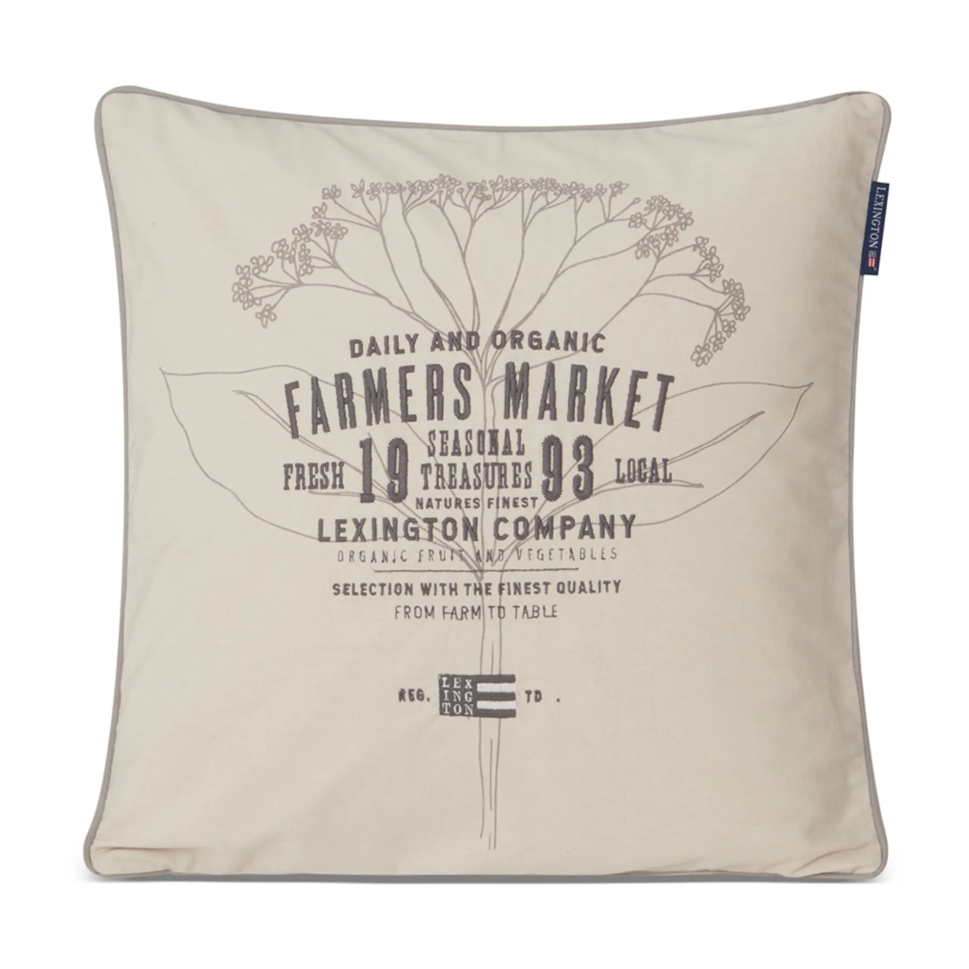 Farmers Market kussenhoes 50x50 cm, Beige Lexington