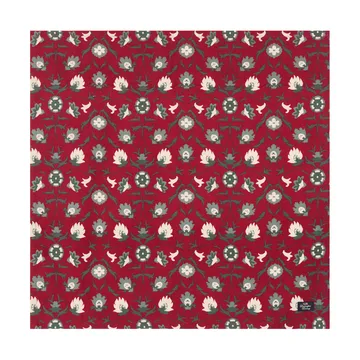 Flower printed servet van biologisch katoen - Red-beige-green - Lexington