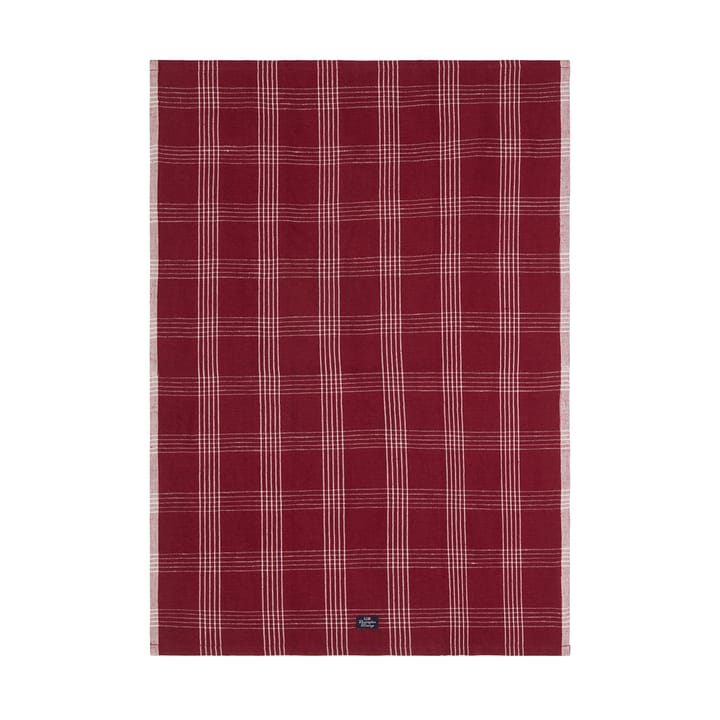 Geruit linnen/katoen keukendoek 50x70 cm - Red-white - Lexington