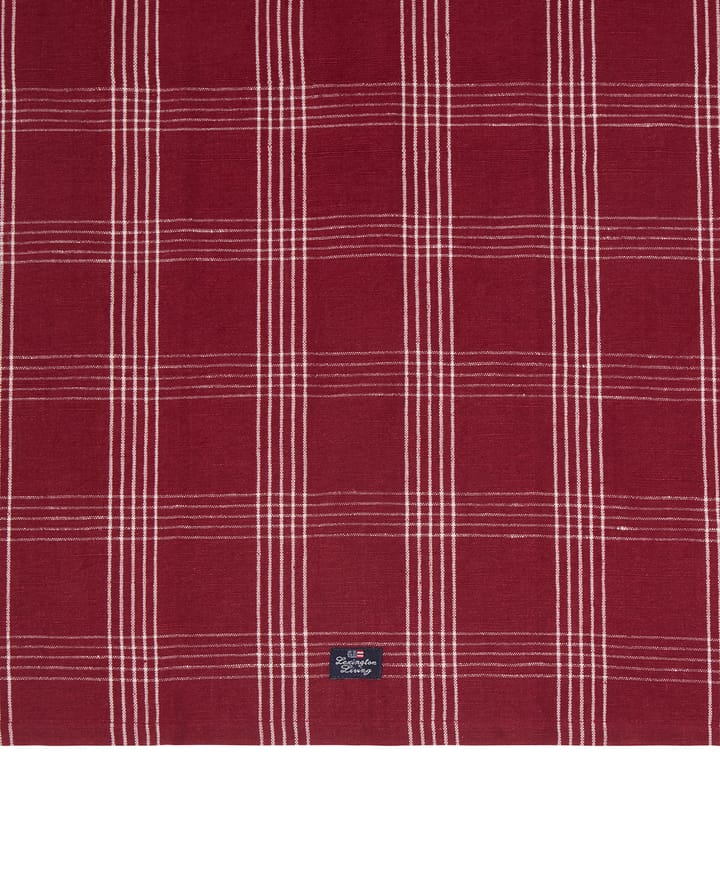 Geruit linnen/katoen keukendoek 50x70 cm, Red-white Lexington