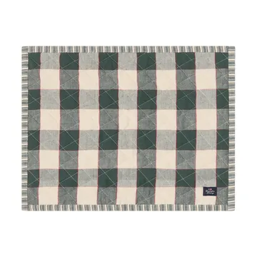 Gewatteerde dubbelzijdige placemat - Green-Light beige-red, 35x45 cm - Lexington