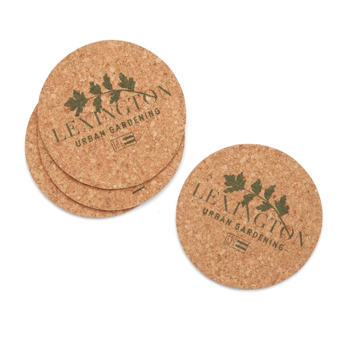 Glasonderzetters van kurk Ø10 cm 4-pack - Urban gardening - Lexington
