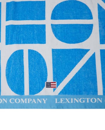 Graphic Cotton Velour badhanddoek 100x180 cm - Blue - Lexington