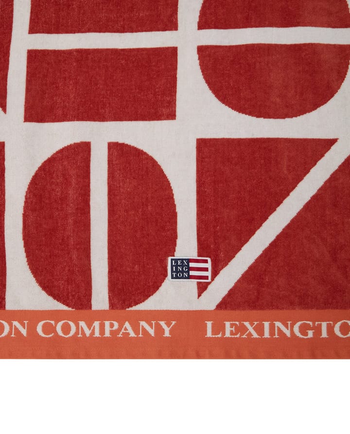 Graphic Cotton Velour badhanddoek 100x180 cm, Coconut Lexington